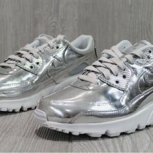 Silver Metallic Sneakers